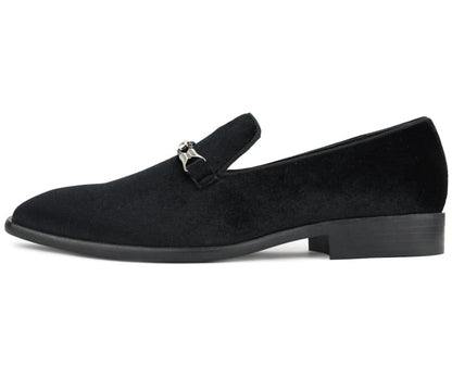 Amali Aller Black Men's Velvet Smoking Slippers Smoking Slippers by Amali – Don't Panic Shoes
