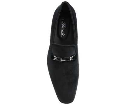 Amali Aller Black Men's Velvet Smoking Slippers Smoking Slippers by Amali – Don't Panic Shoes
