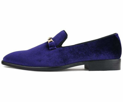 Amali Aller Vibrant Purple Velvet Smoking Slippers For Men Smoking Slippers by Amali – Don't Panic Shoes
