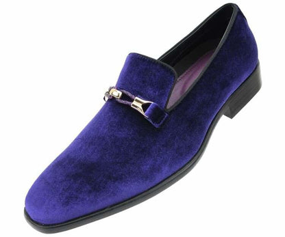Amali Aller Vibrant Purple Velvet Smoking Slippers For Men Smoking Slippers by Amali – Don't Panic Shoes