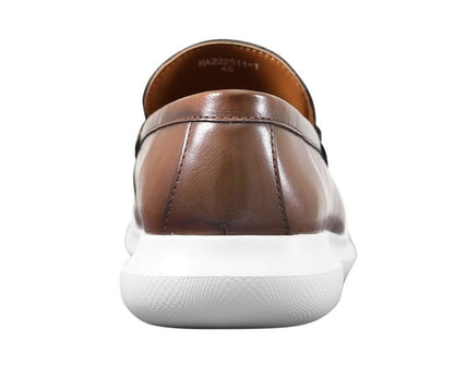 Amali Arvin Men's Cognac Slip On Loafers Leather Loafers by Amali – Don't Panic Shoes