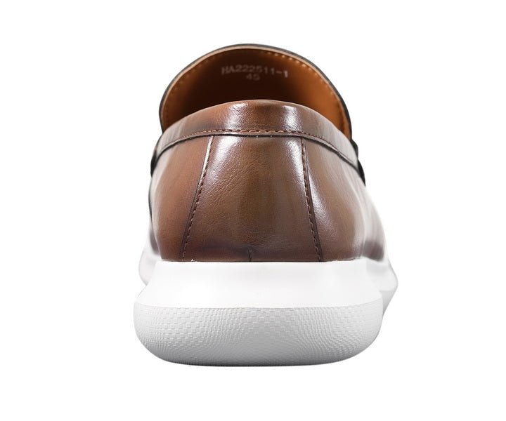 Amali Arvin Men's Cognac Slip On Loafers Leather Loafers by Amali – Don't Panic Shoes