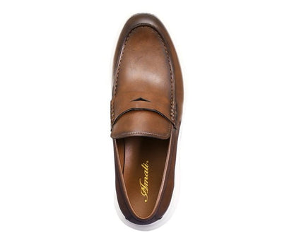 Amali Arvin Men's Cognac Slip On Loafers Leather Loafers by Amali – Don't Panic Shoes