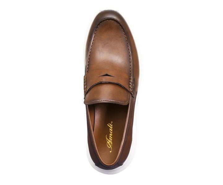 Amali Arvin Men's Cognac Slip On Loafers Leather Loafers by Amali – Don't Panic Shoes