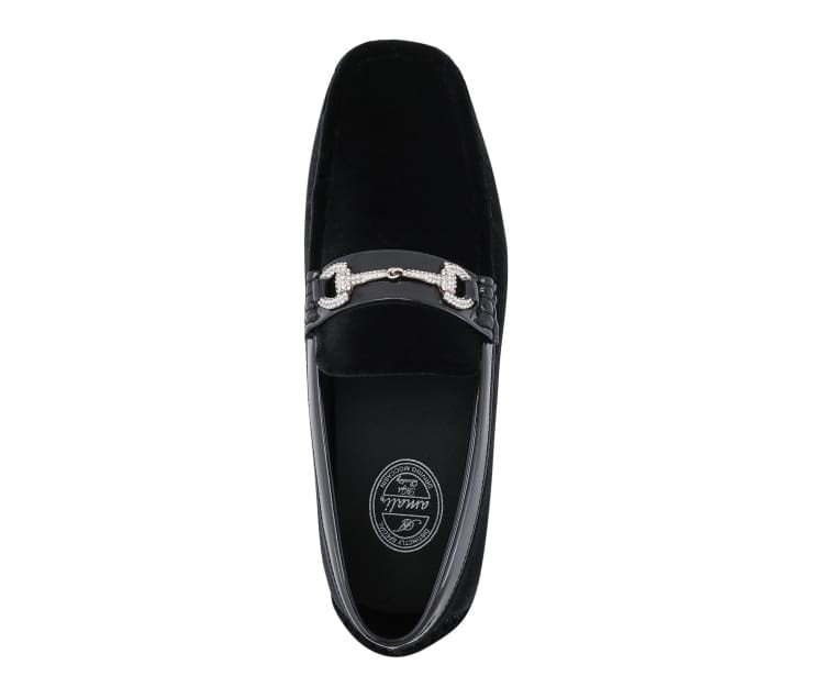 Amali Bling Black Driving Moccasins by Amali – Don't Panic Shoes