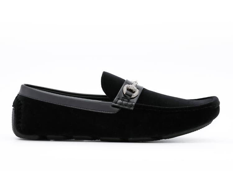 Amali Bling Black Driving Moccasins by Amali – Don't Panic Shoes