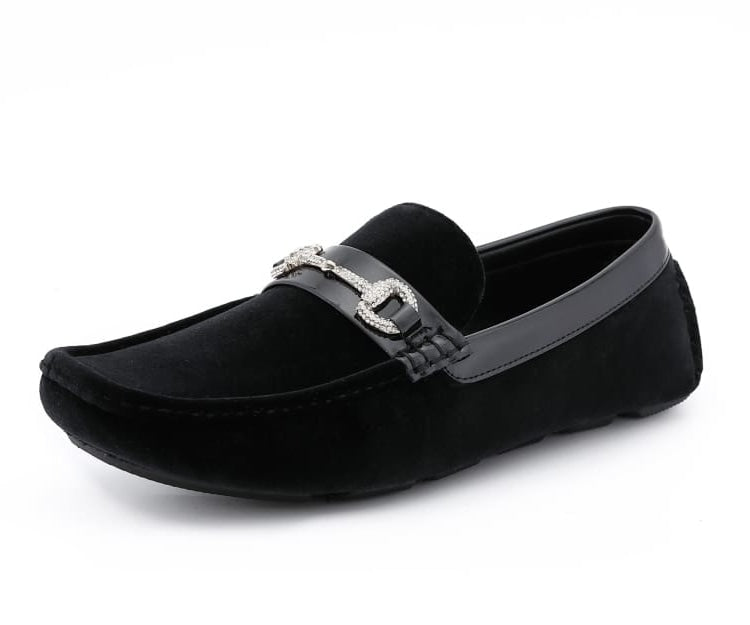 Amali Bling Black Driving Moccasins by Amali – Don't Panic Shoes