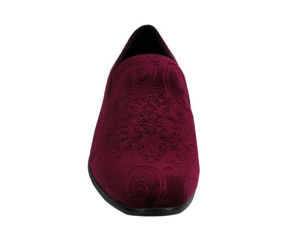 Amali Bryant Burgundy Smoking Slippers by Amali – Don't Panic Shoes