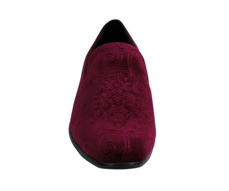 Amali Bryant Burgundy Smoking Slippers by Amali – Don't Panic Shoes