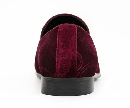 Amali Bryant Burgundy Smoking Slippers by Amali – Don't Panic Shoes