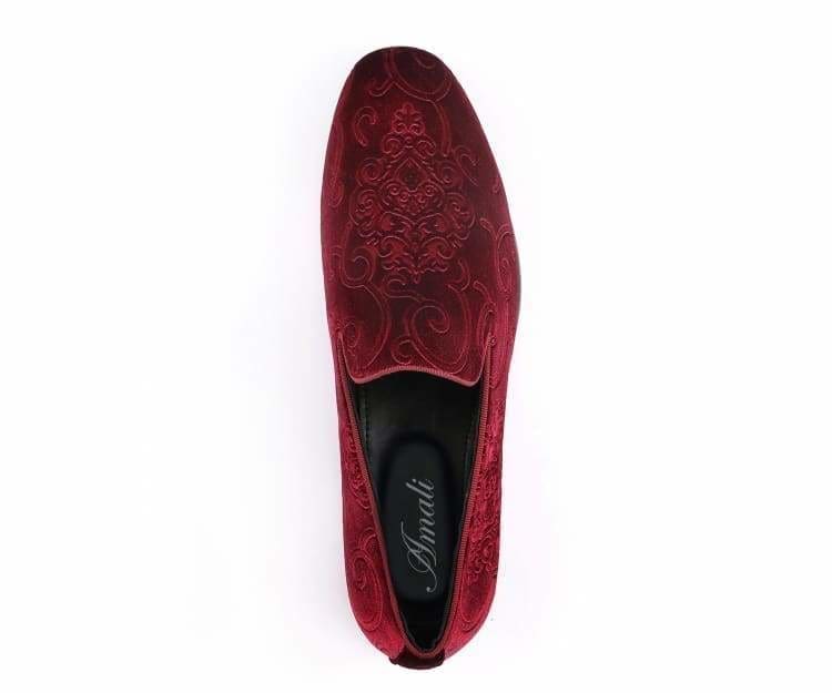 Amali Bryant Burgundy Smoking Slippers by Amali – Don't Panic Shoes