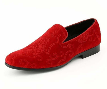 Amali Bryant Paisley Elegance Velvet Loafers For Men Smoking Slippers by Amali – Don't Panic Shoes