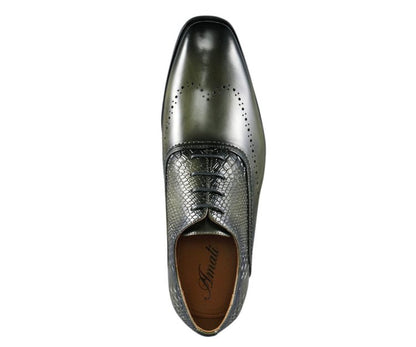 Amali Burke Men's Olive Green Leather Sophisticated Elegant Oxfords Oxfords by Amali – Don't Panic Shoes