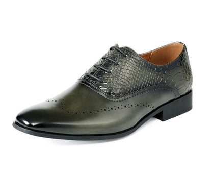 Amali Burke Men's Olive Green Leather Sophisticated Elegant Oxfords Oxfords by Amali – Don't Panic Shoes