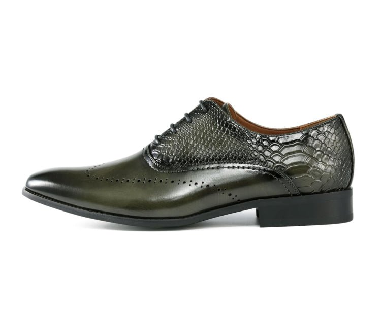 Amali Burke Men's Olive Green Leather Sophisticated Elegant Oxfords Oxfords by Amali – Don't Panic Shoes