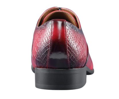 Amali Burke Men’S Red Leather Oxford Dress Shoes Oxfords by Amali – Don't Panic Shoes