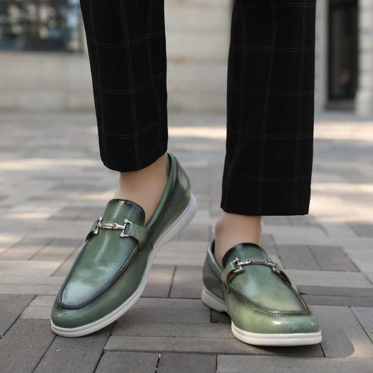 Amali Cahill Emerald Elegance Men’S Leather Loafers Loafers by Amali – Don't Panic Shoes