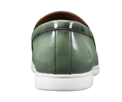Amali Cahill Emerald Elegance Men’S Leather Loafers Loafers by Amali – Don't Panic Shoes