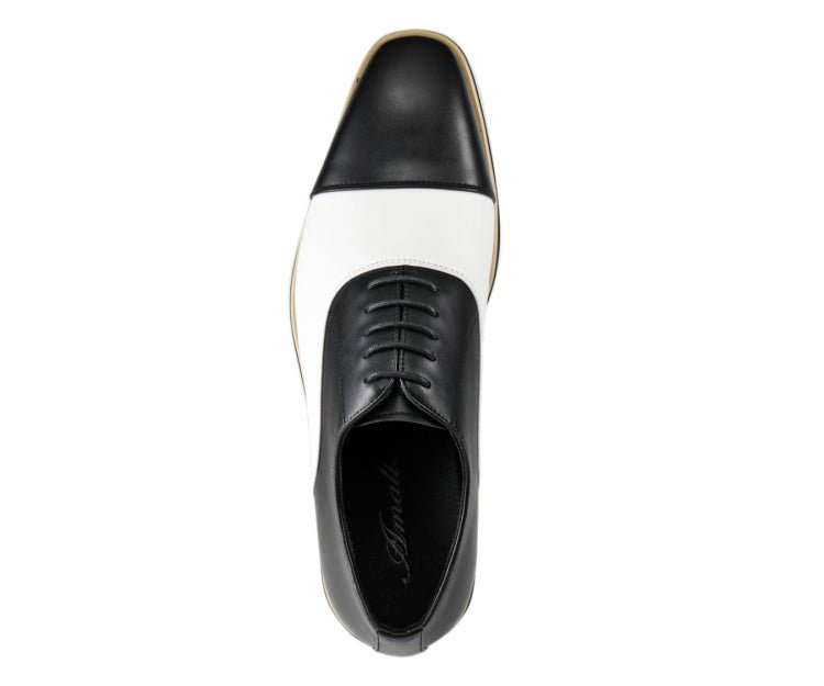 Amali Camden Classic Oxford Dress Shoes Men's Black And White Oxfords by Amali – Don't Panic Shoes