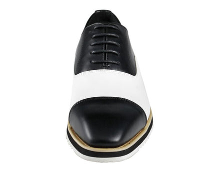 Amali Camden Classic Oxford Dress Shoes Men's Black And White Oxfords by Amali – Don't Panic Shoes