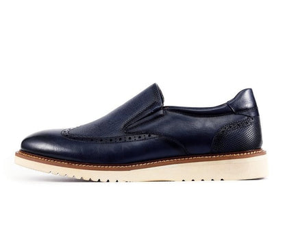 Amali Clyde Navy Slip On Hybrid ShoeS Men’s Leather Loafers by Amali – Don't Panic Shoes