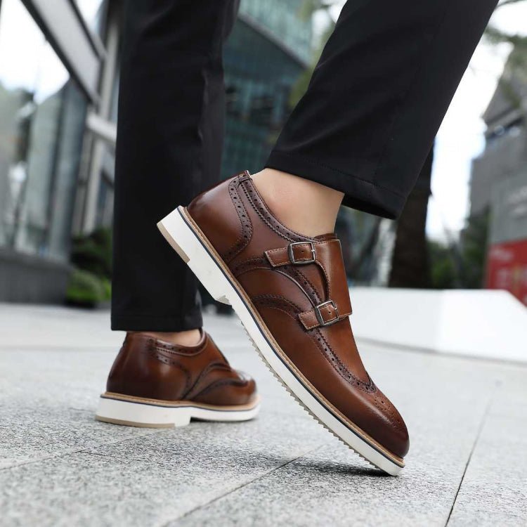 Amali Dario Monk Strap ShoeS Men’s Smooth Cognac Leather Oxfords by Amali – Don't Panic Shoes