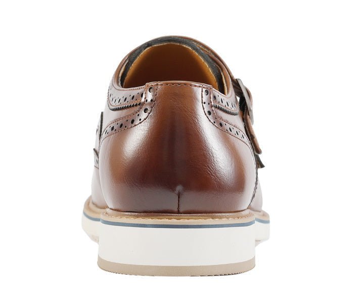 Amali Dario Monk Strap ShoeS Men’s Smooth Cognac Leather Oxfords by Amali – Don't Panic Shoes