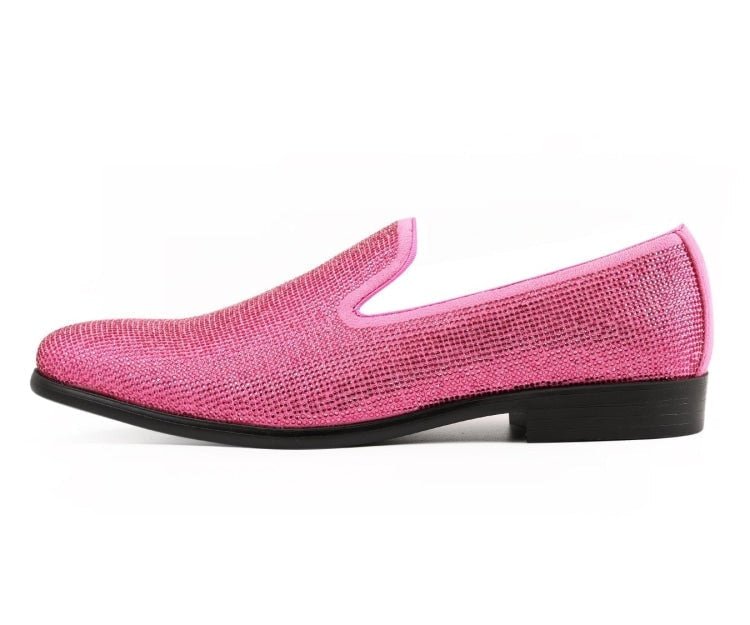 Amali Dazzle Fuchsia Smoking Slippers by Amali – Don't Panic Shoes