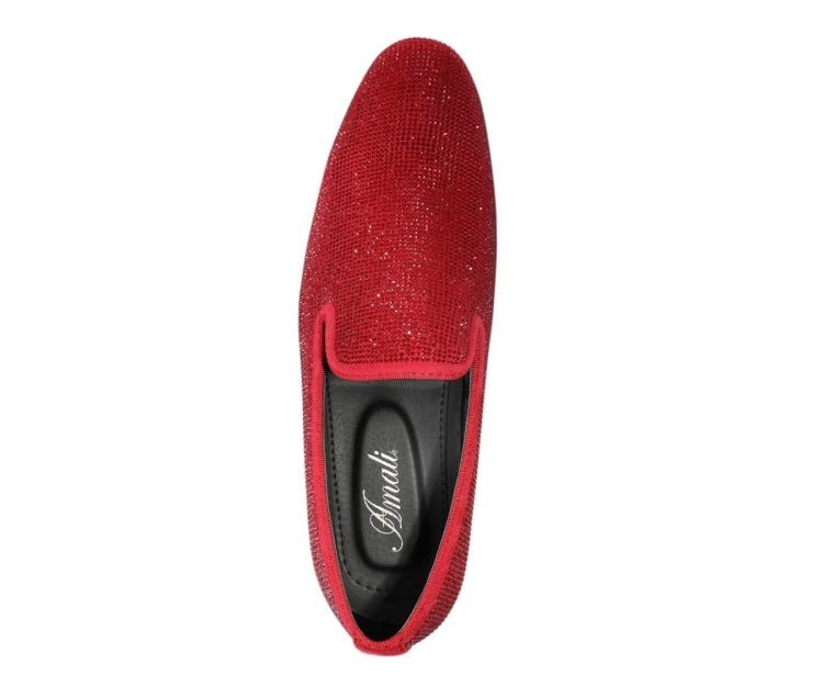 Amali Dazzle Red Smoking Slippers by Amali – Don't Panic Shoes
