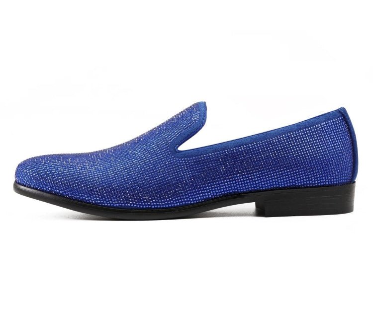 Amali Dazzle Royal Smoking Slippers by Amali – Don't Panic Shoes