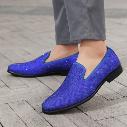 Amali Dazzle Royal Smoking Slippers by Amali – Don't Panic Shoes