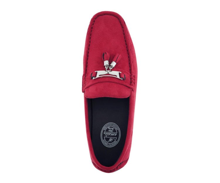 Amali Dyer Men's Driving Moccasins Crimson Elegance Driving Moccasins by Amali – Don't Panic Shoes