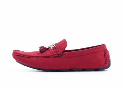 Amali Dyer Men's Driving Moccasins Crimson Elegance Driving Moccasins by Amali – Don't Panic Shoes