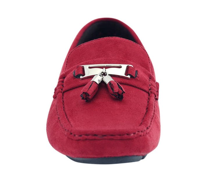 Amali Dyer Men's Driving Moccasins Crimson Elegance Driving Moccasins by Amali – Don't Panic Shoes