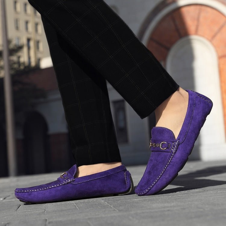 Amali Ecker Purple Men’S Suede Driving Moccasins Driving Moccasins by Amali – Don't Panic Shoes