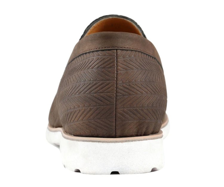 Amali Elias Herringbone Loafers For Men Brown Fabric Loafers by Amali – Don't Panic Shoes