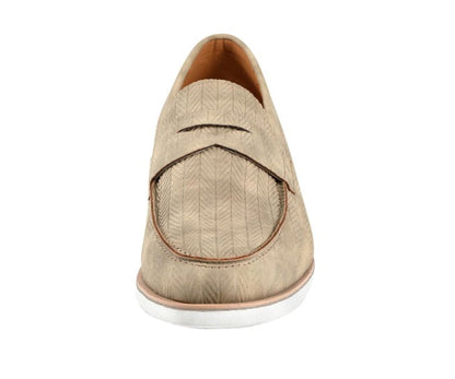 Amali EliaS Penny Loafers Men’s Beige Fabric Loafers by Amali – Don't Panic Shoes