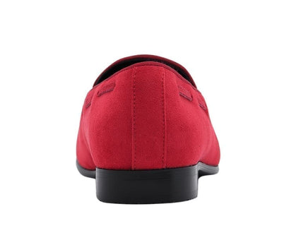 Amali Emperor Men's Velvet Loafers Emperor Red Smoking Slippers by Amali – Don't Panic Shoes