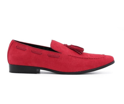 Amali Emperor Men's Velvet Loafers Emperor Red Smoking Slippers by Amali – Don't Panic Shoes