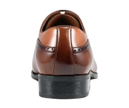 Amali Everett DiStinguished Tan Wingtip Oxfords Men’s Leather Oxfords by Amali – Don't Panic Shoes