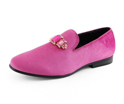 Amali Fabio Fuchsia Smoking Slippers by Amali – Don't Panic Shoes