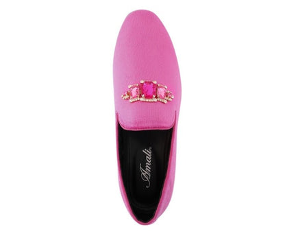 Amali Fabio Fuchsia Smoking Slippers by Amali – Don't Panic Shoes