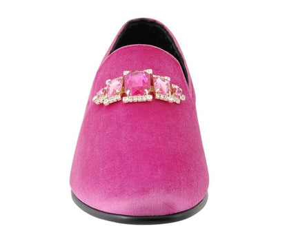 Amali Fabio Fuchsia Smoking Slippers by Amali – Don't Panic Shoes