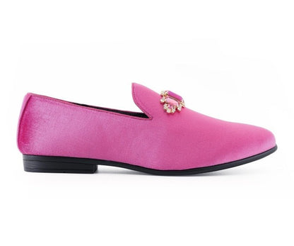 Amali Fabio Fuchsia Smoking Slippers by Amali – Don't Panic Shoes