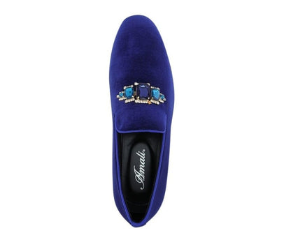 Amali Fabio Navy Smoking Slippers by Amali – Don't Panic Shoes