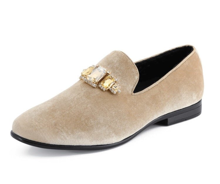 Amali Fabio Taupe Smoking Slippers by Amali – Don't Panic Shoes