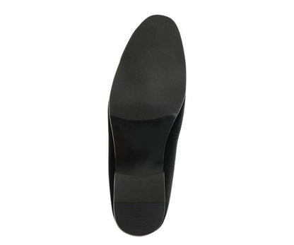 Amali Fay Black Men’S Velvet Slippers With Gold Chain Smoking Slippers by Amali – Don't Panic Shoes
