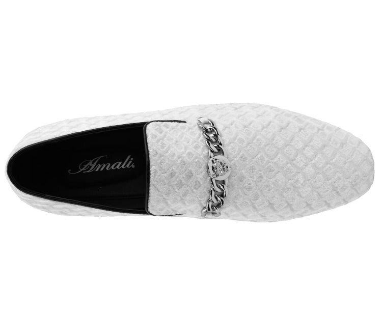 Amali Felix Ice Velvet LoaferS Women’s Embossed Slip On Smoking Slippers by Amali – Don't Panic Shoes
