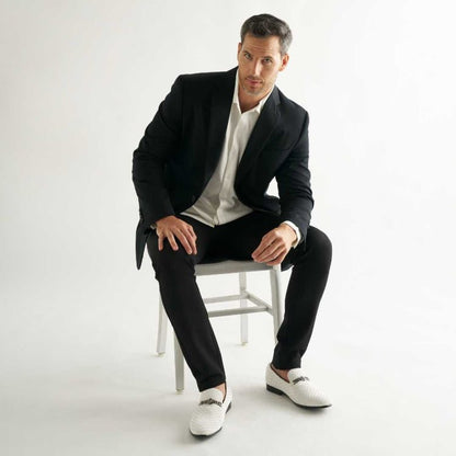 Amali Felix Ice Velvet LoaferS Women’s Embossed Slip On Smoking Slippers by Amali – Don't Panic Shoes