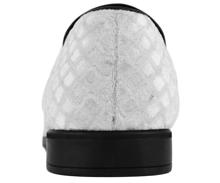 Amali Felix Ice Velvet LoaferS Women’s Embossed Slip On Smoking Slippers by Amali – Don't Panic Shoes